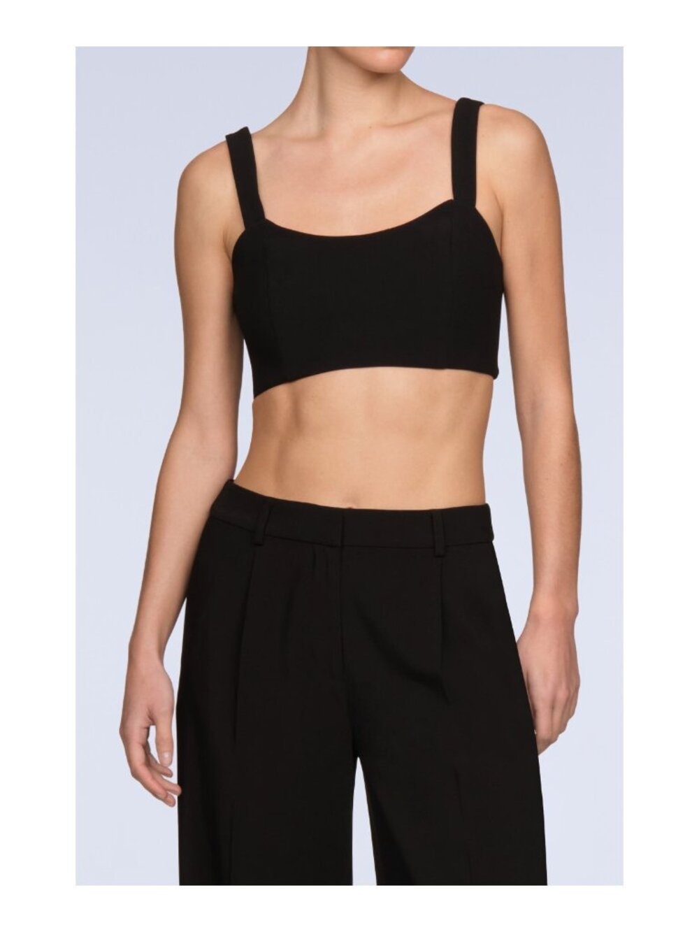 NWT BCBGMAXAZRIA Ruby Tailored Crop Top Black Size 4